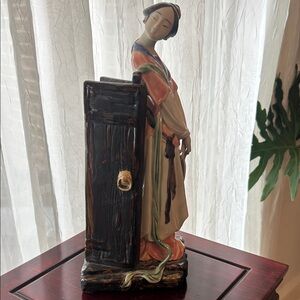 Antique Elegant Ceramic Geisha Figurine